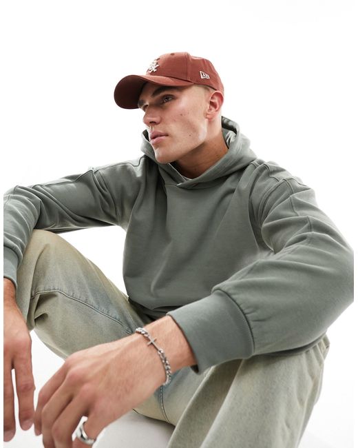 Only & Sons Gray Oversized Heavyweight Hoodie for men