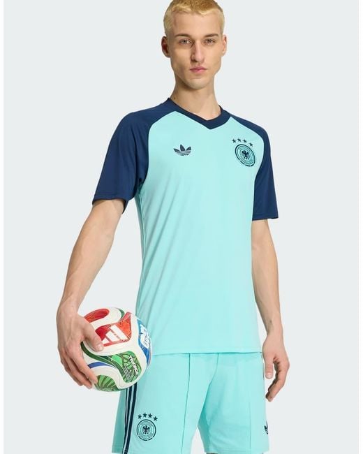 Adidas Originals Blue Germany 26 Away Pre Match Jersey for men