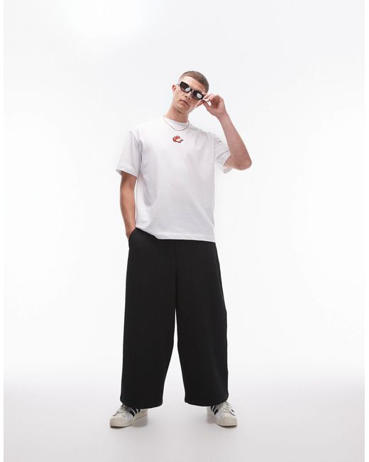 Topman Plissé Broek Met Ballonpijpen in het White voor heren