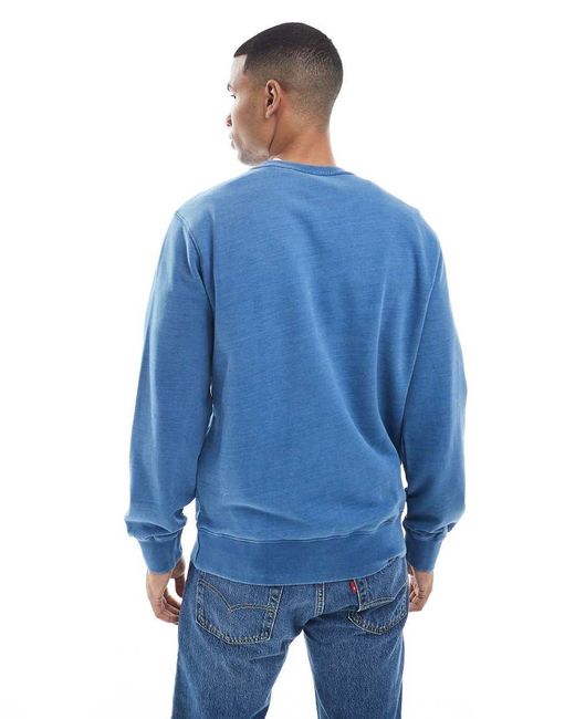 Levi's Blue Original Batwing Logo French Terry Sweatshirt for men