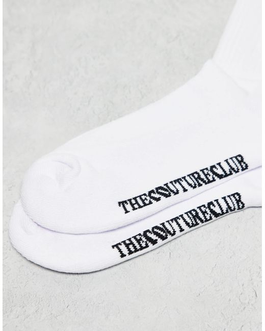 The Couture Club White Emblem Socks