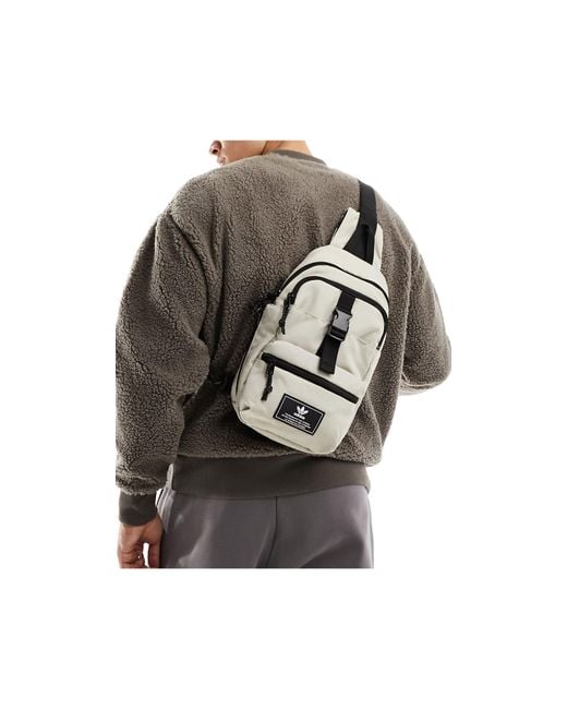 Adidas Originals White Utility 3.0 Sling Bag for men