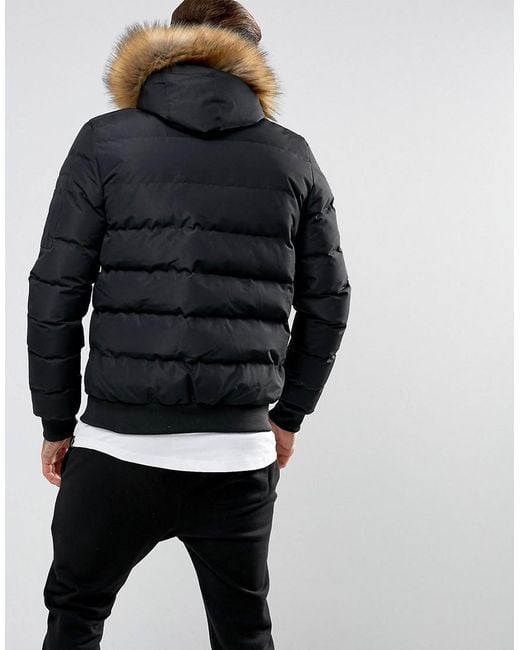 11 degrees fur trim bubble jacket deals