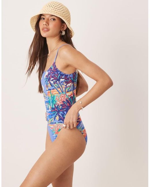 Polo Ralph Lauren Blue Scenic Kennedy Swimsuit