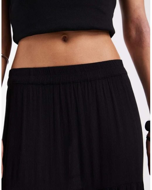 ONLY Black Tiered Maxi Skirt