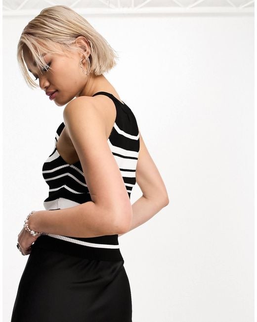 ONLY Black Racer Neck Top