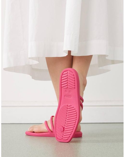 CROCSTM Pink Miami Toe Loop Sandal