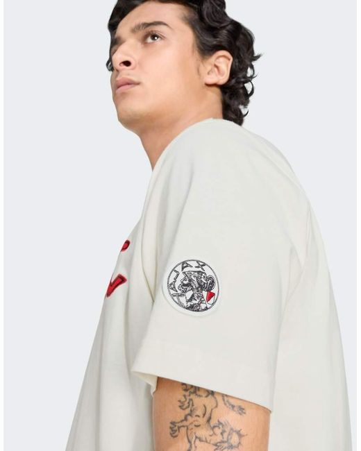 Adidas Originals White Ajax Amsterdam Us T-Shirt for men
