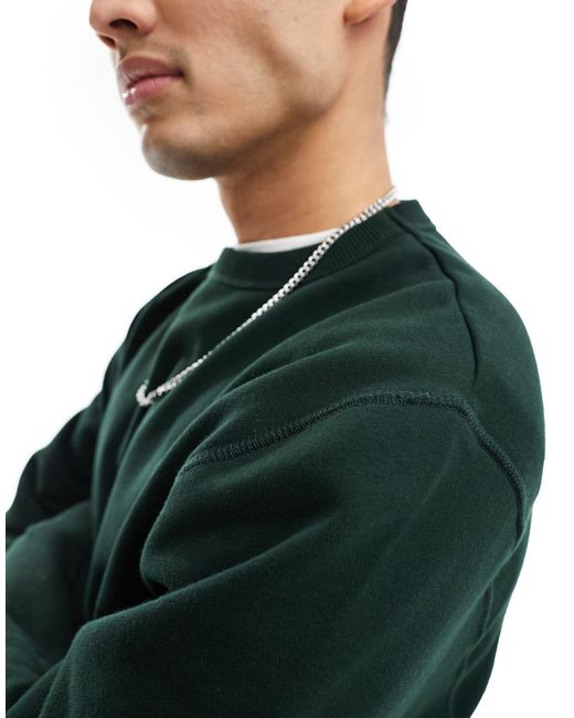 River Island – basic-sweatshirt in Green für Herren
