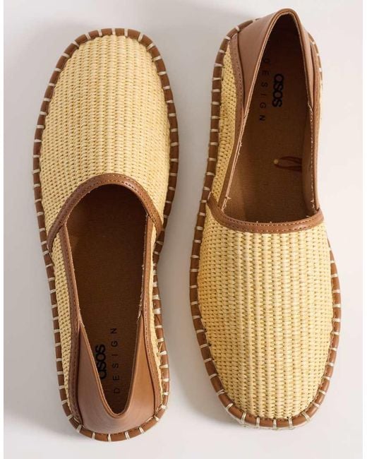 ASOS Natural Espadrilles With Step Down for men
