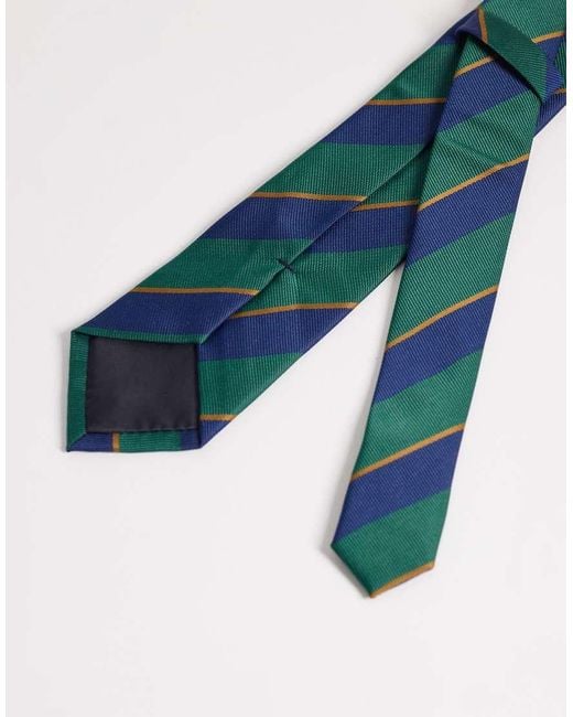ASOS Blue Stripe Rugby Tie for men