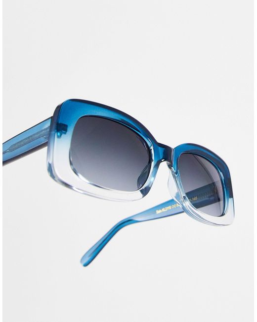 A.Kjaerbede Salo Square Sunglasses in Blue | Lyst