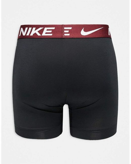 Nike Black Essential Microfibre 3 Pack Boxer Brief for men