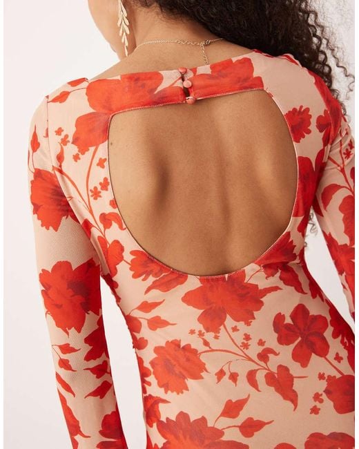 Pretty Lavish Pink Ethel Long Sleeve Jersey Midaxi Dress