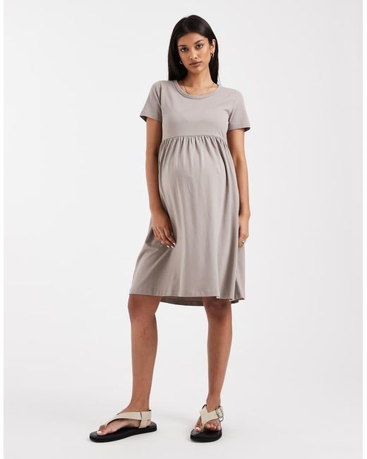 Mama.licious Natural Mamalicious Maternity Mini Smock T-shirt Dress