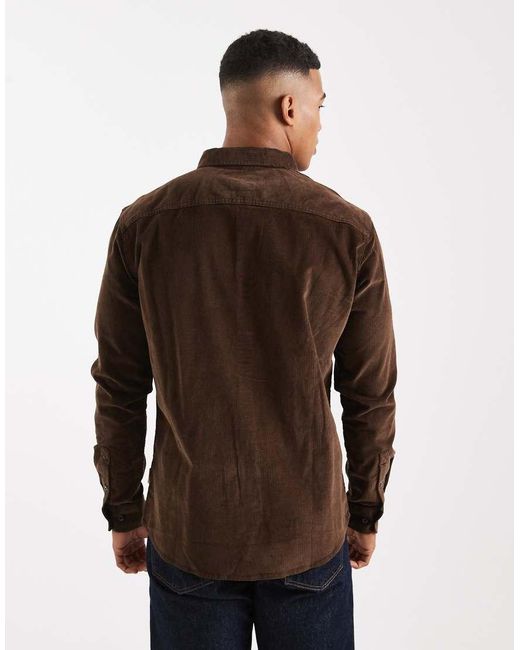 Camicia di Only & Sons in Brown da Uomo