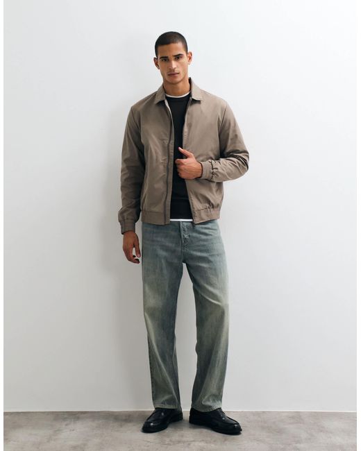 Threadbare Natural Shower Proof Zip Thru Jacket for men
