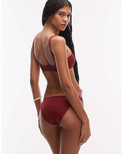ARKET Red Mix & Match Sqaure Neck Bikini Top