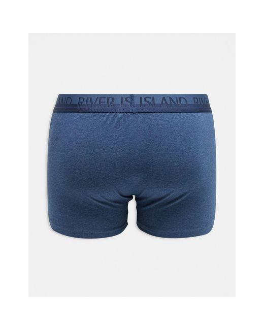 River Island – 4er-pack unterhosen in Blue für Herren