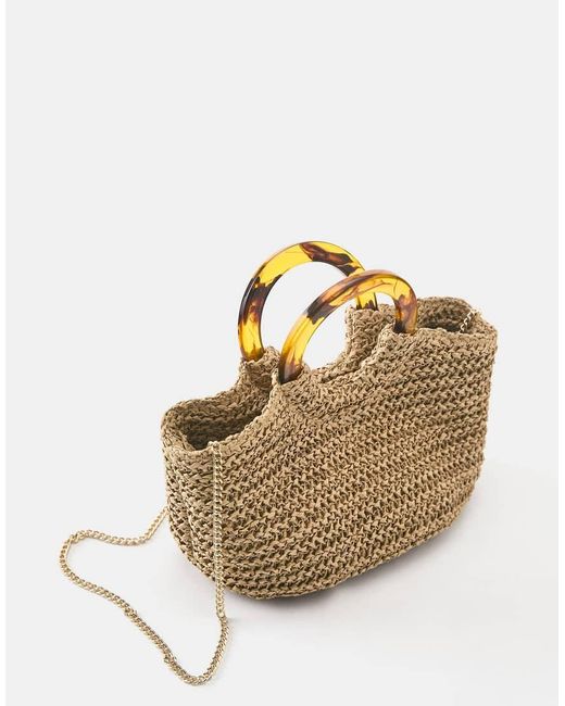 Pull&Bear Metallic Woven Bag
