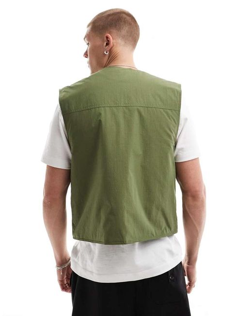 ASOS Green Utility Gilet for men