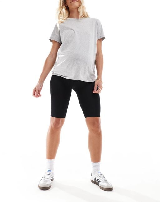 ASOS Black Asos Design Maternity Over The Bump Basic Legging Short