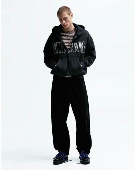 Pull&Bear – kapuzenjacke in Black für Herren