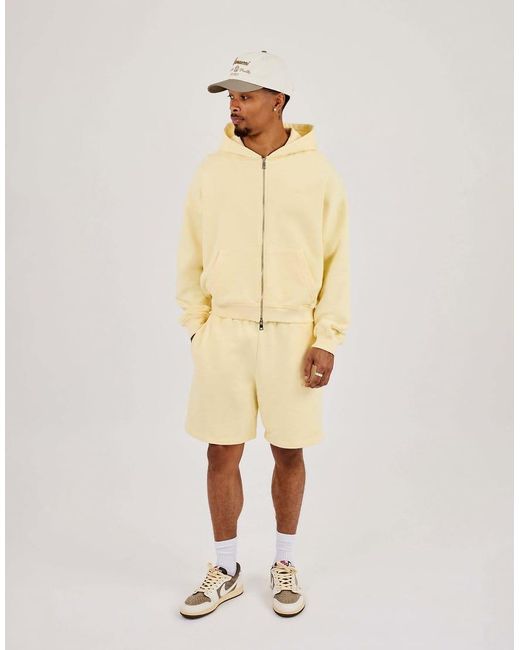 CERNUCCI Natural Zip Through Boxy Hoodie for men