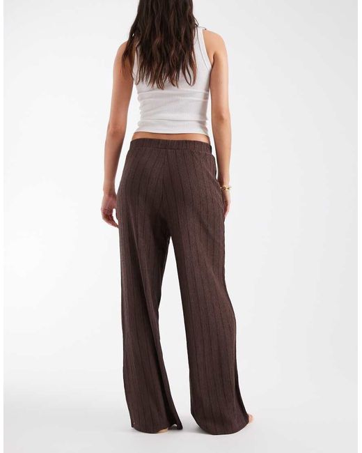 ONLY Brown Loose Fit Pants