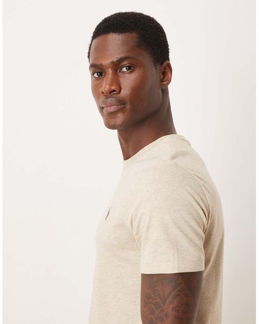 Polo Ralph Lauren Natural Icon Logo Custom Slim Fit T-shirt
