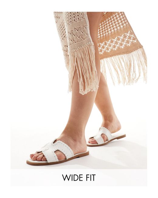 Raid Wide Fit White – ginerva – flache sandalen