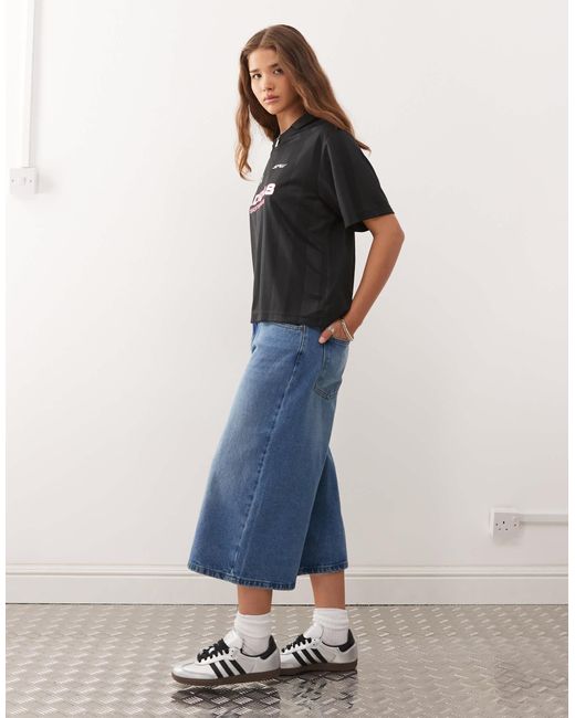 Noisy May Blue – bermuda-shorts aus denim