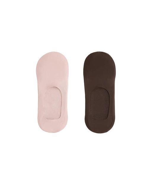 Oysho Pink 2 Pairs Of Invisible Microfibre High Cut Socks