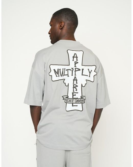 Camiseta Definitivo Extragrande Established De Multiply Apparel de color Gray