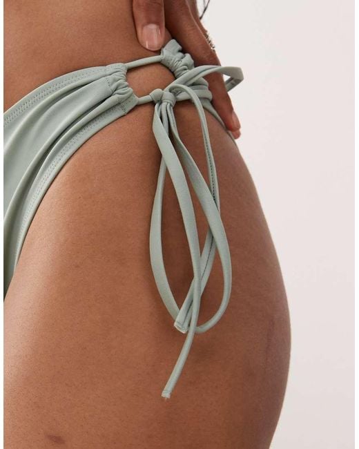 Weekday Brown Bikini Bottom With Side Keyhole Detail