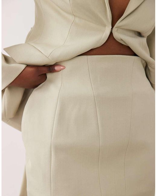ASOS Natural Co-ord Pelmet Mini Skirt