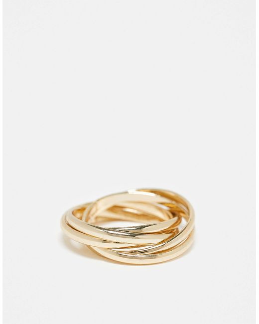 ASOS Metallic – er ring mit ineinandergreifendem, mehrreihigem design