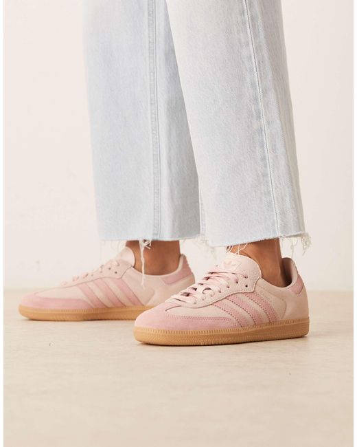 Samba og - baskets - clair Adidas Originals en coloris Pink