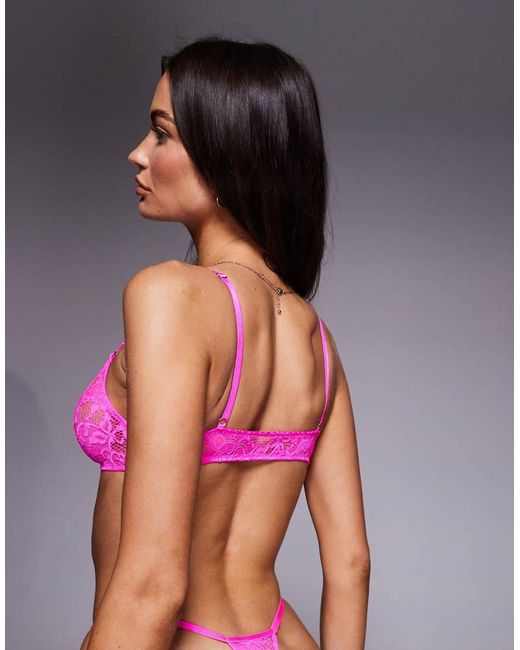 ASOS Purple Margot Lace Triangle Bra