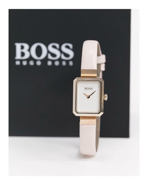 BOSS by Hugo Boss Pink – Whisper – Quadratische Armbanduhr