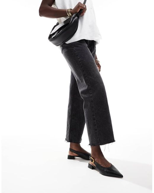 ASOS Black Wide Fit Leonora Slingback Ballets