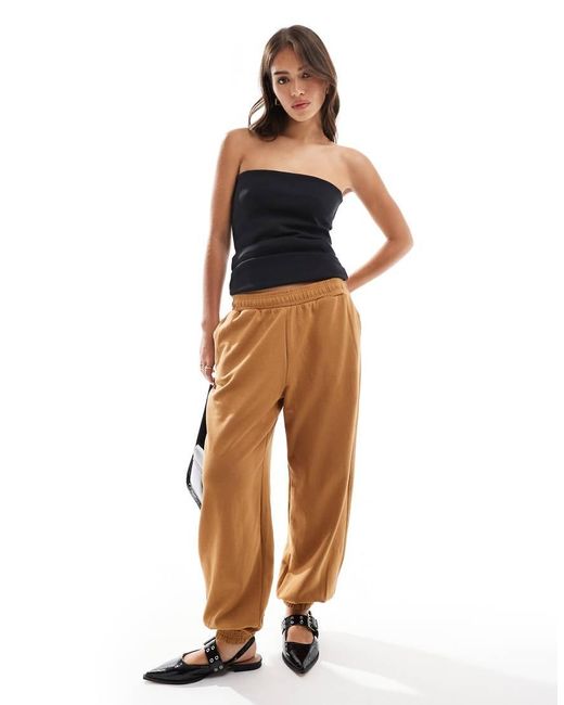 Bershka Brown Cuffed joggers