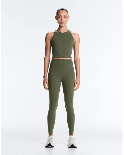 Oysho Green Comfortlux High-rise Ankle-length leggings