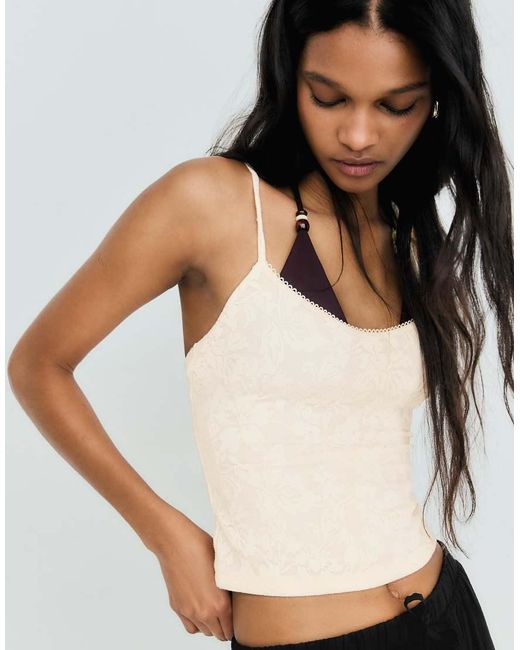 Bershka Black Rustic Strappy Top