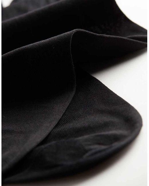Intimissimi Black Short Sateen Cotton Lisle Socks for men