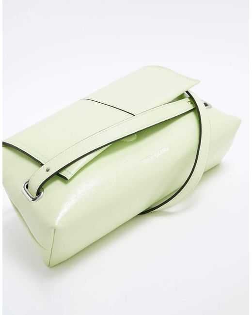 River Island Blue Fold Over Clutch Bag