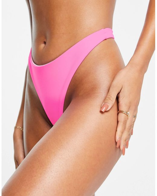 ASOS Pink Mix And Match High Leg Thong Bikini Bottom