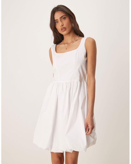 Jdy Natural Bubble Hem Mini Dress