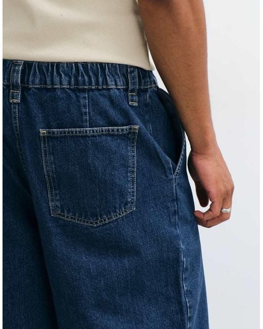 ASOS Blue Loose Straight Jeans for men
