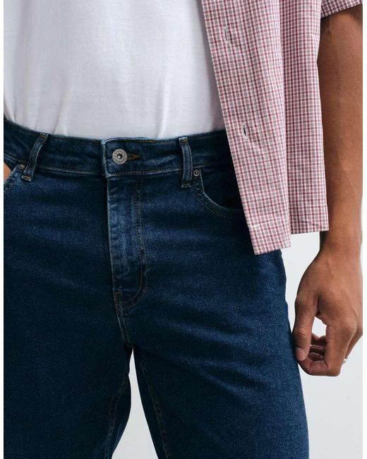 ASOS Blue Stretch Slim Jeans for men